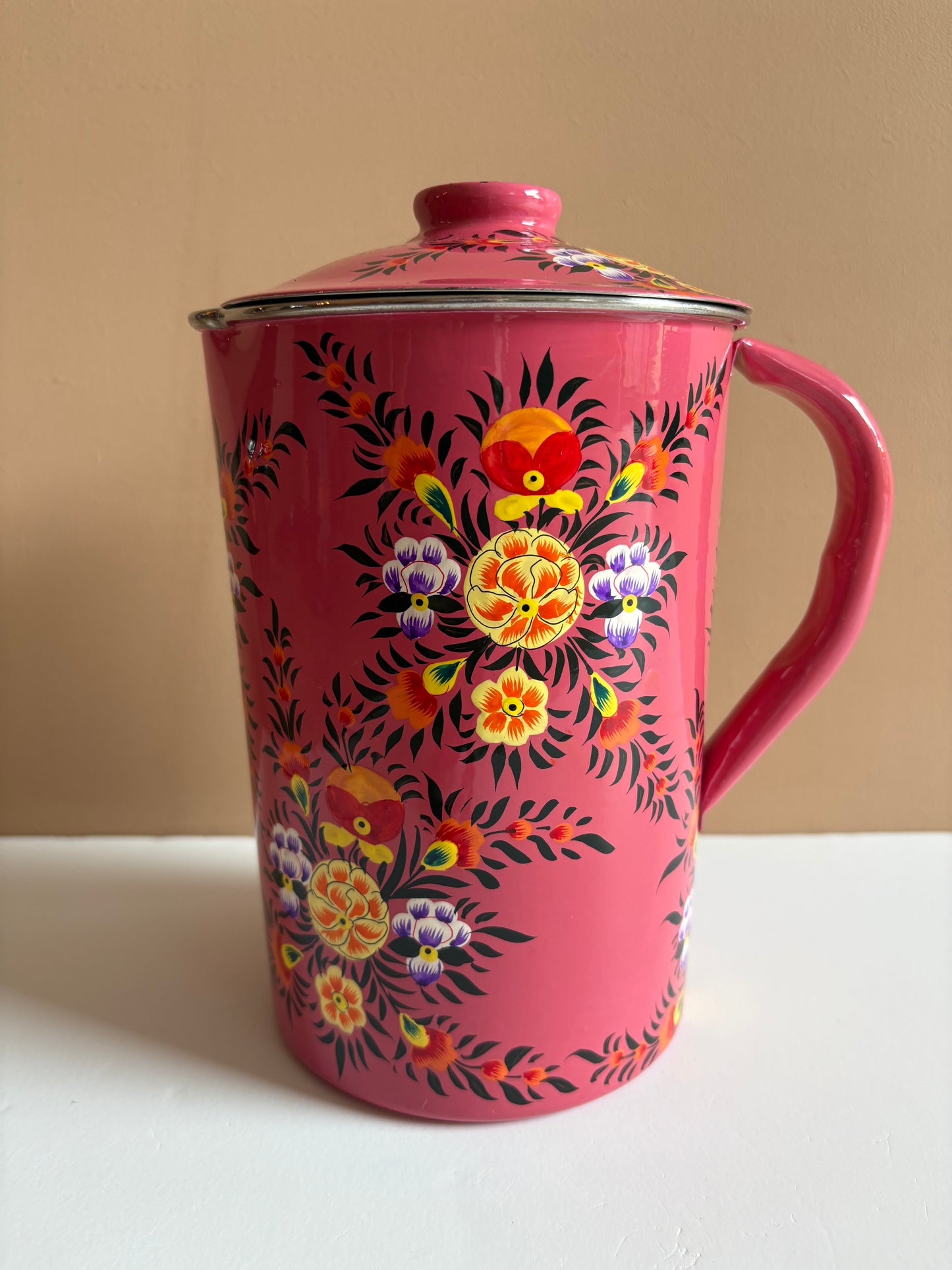 Water Pitcher – Pink Flower