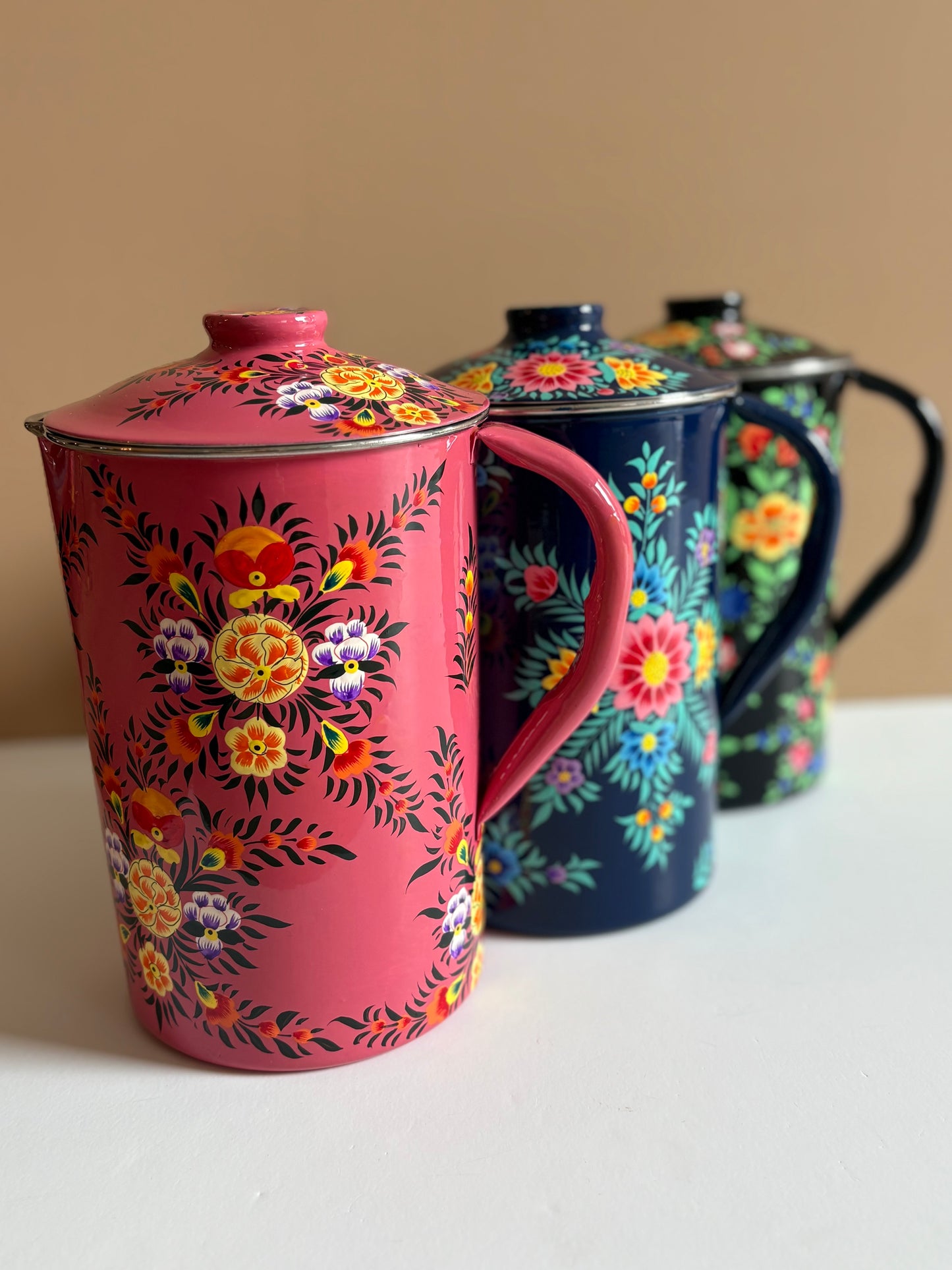 Water Pitcher – Pink Flower