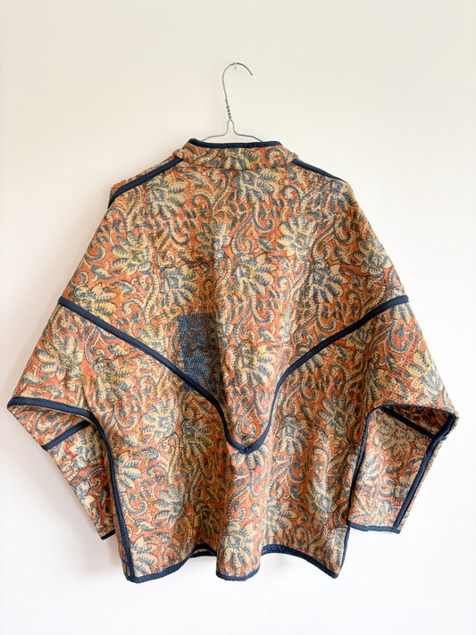Vintage kantha jacket - flower patch