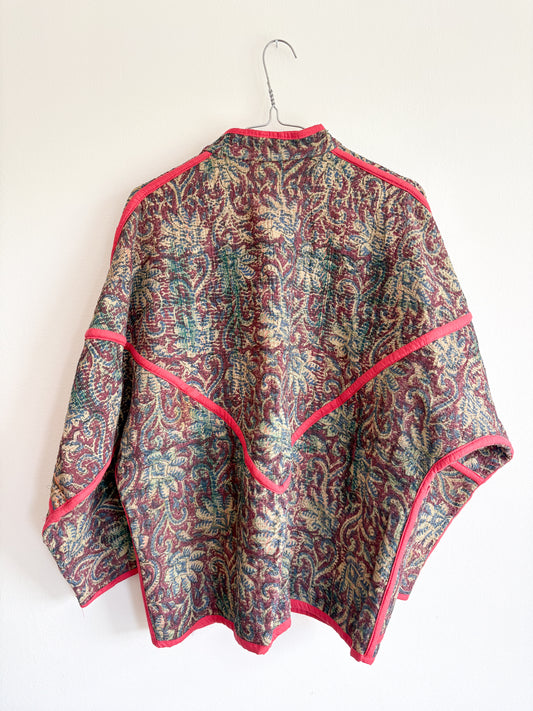 Vintage kantha jacket - indian bloom
