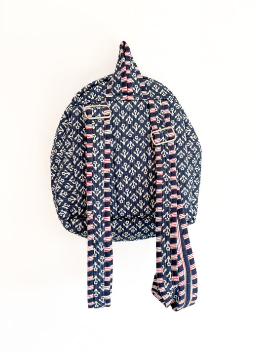 Kids backpack - little dark blue flower