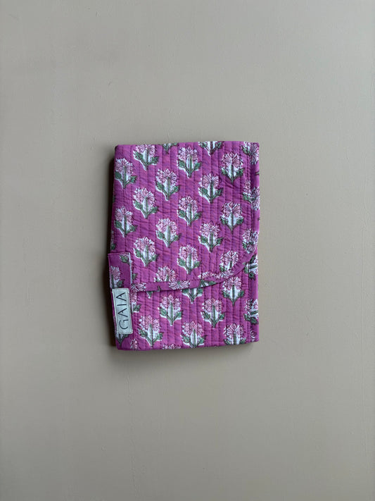 Changing mat - bright purple flower