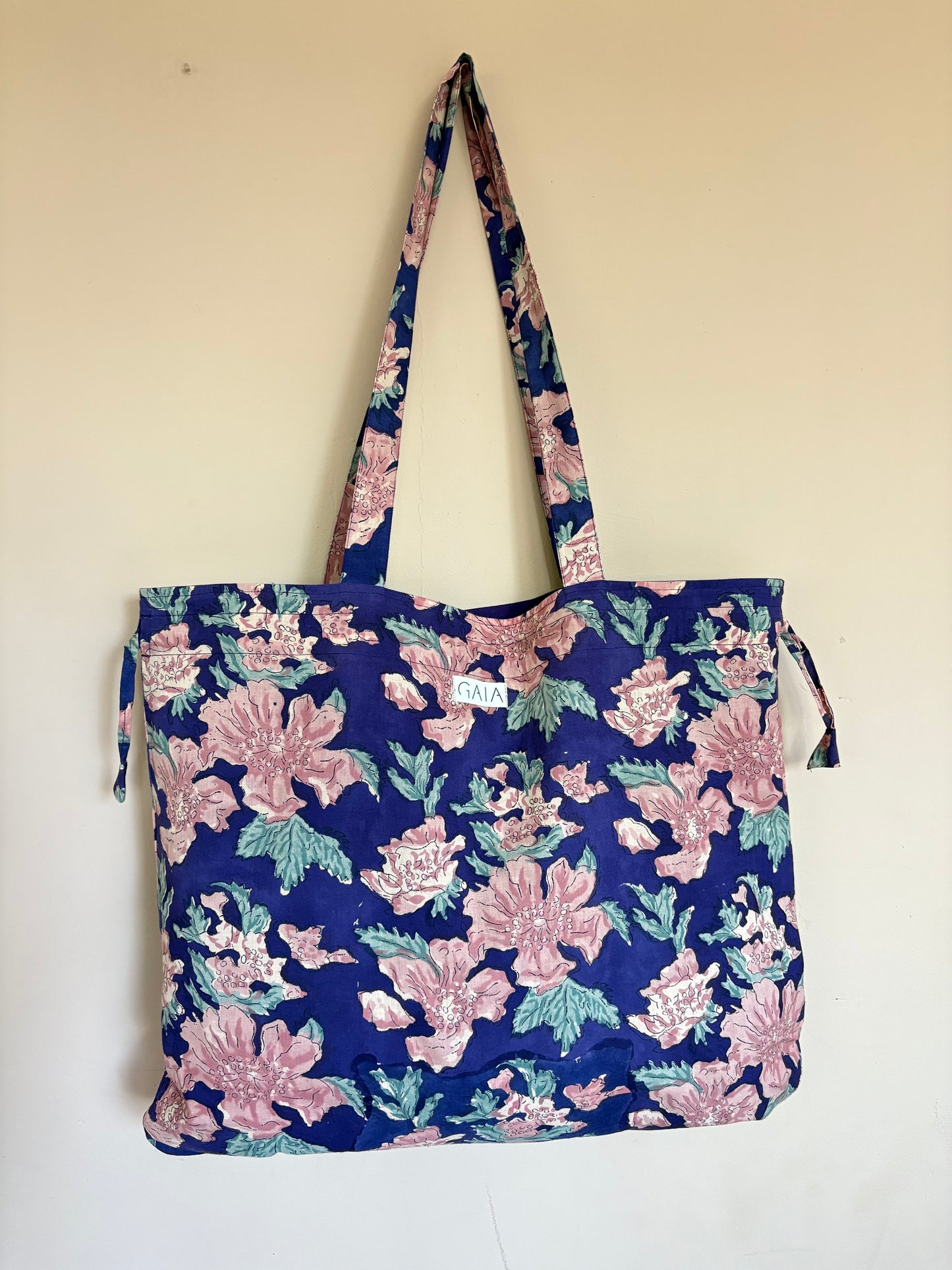 Beach bag - blue floral
