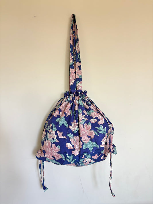 Beach bag - blue floral