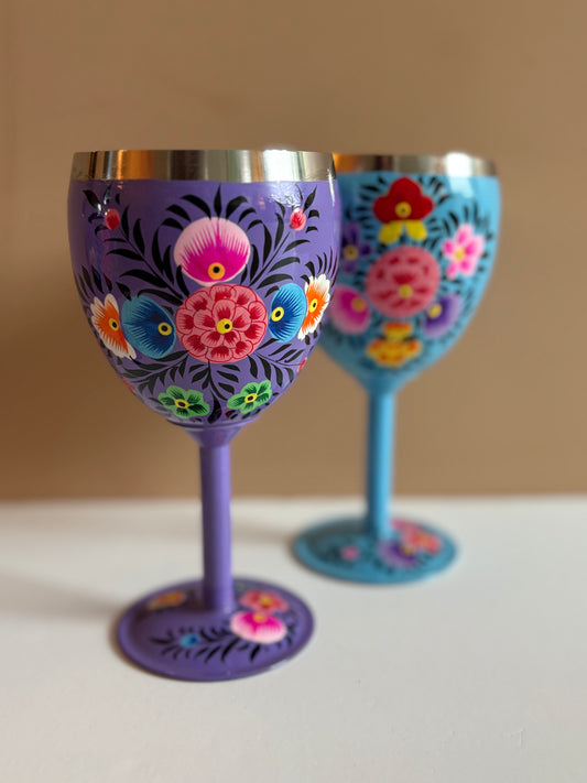 Wijnglas - light blue