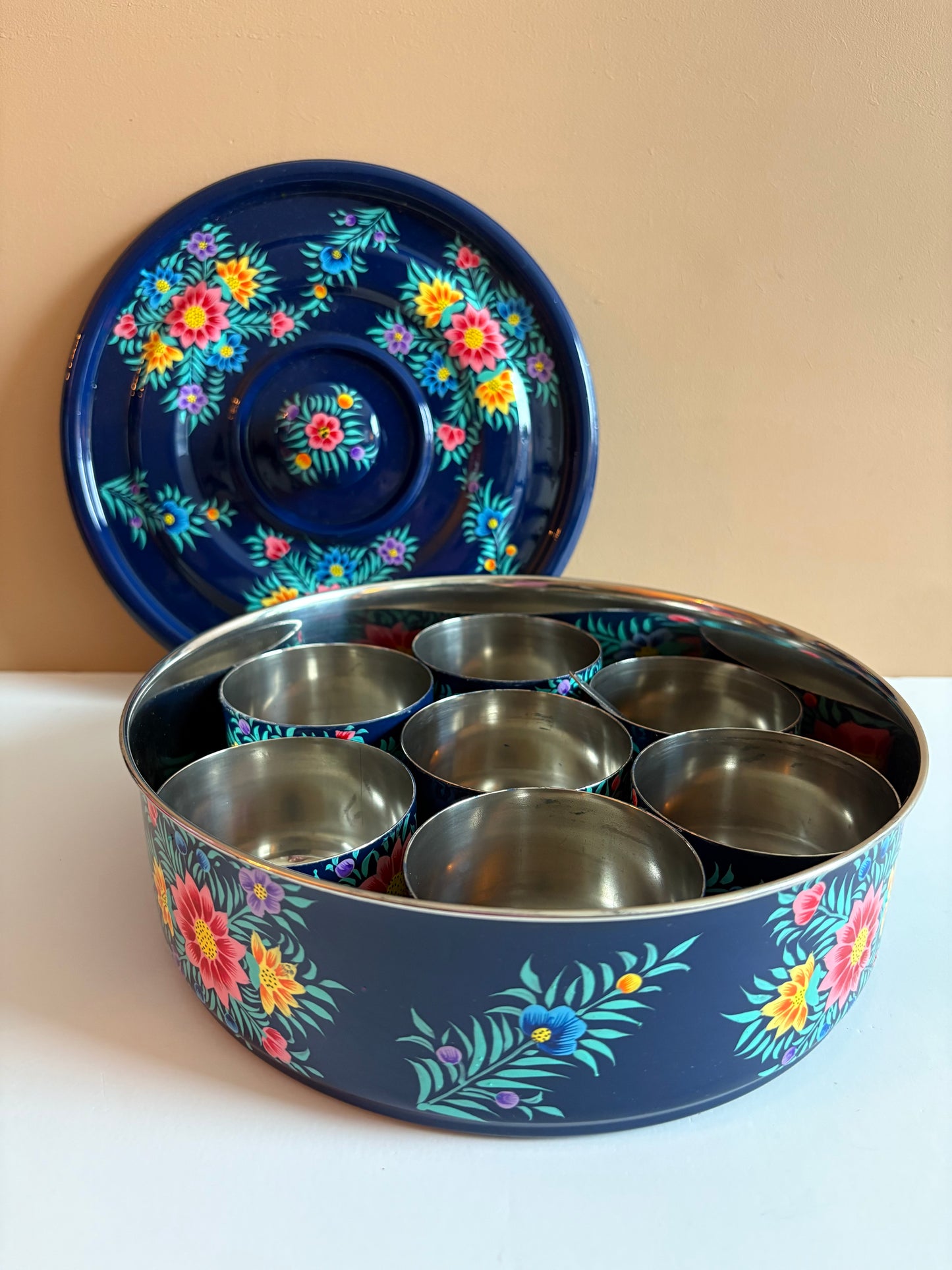 Traditional spice box big – blue