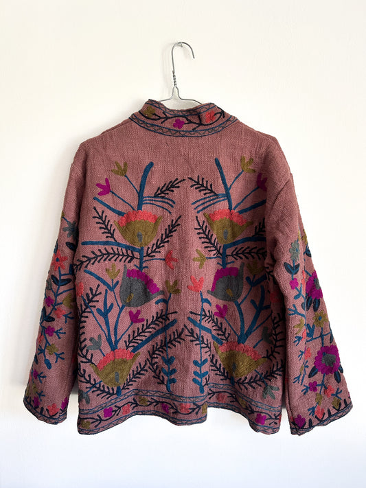 Suzani jacket - wild flower purple