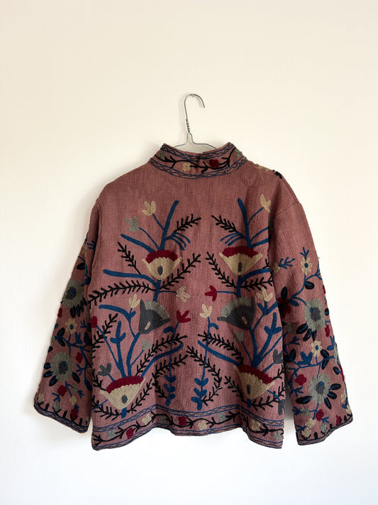 Suzani jacket - wild flower blue