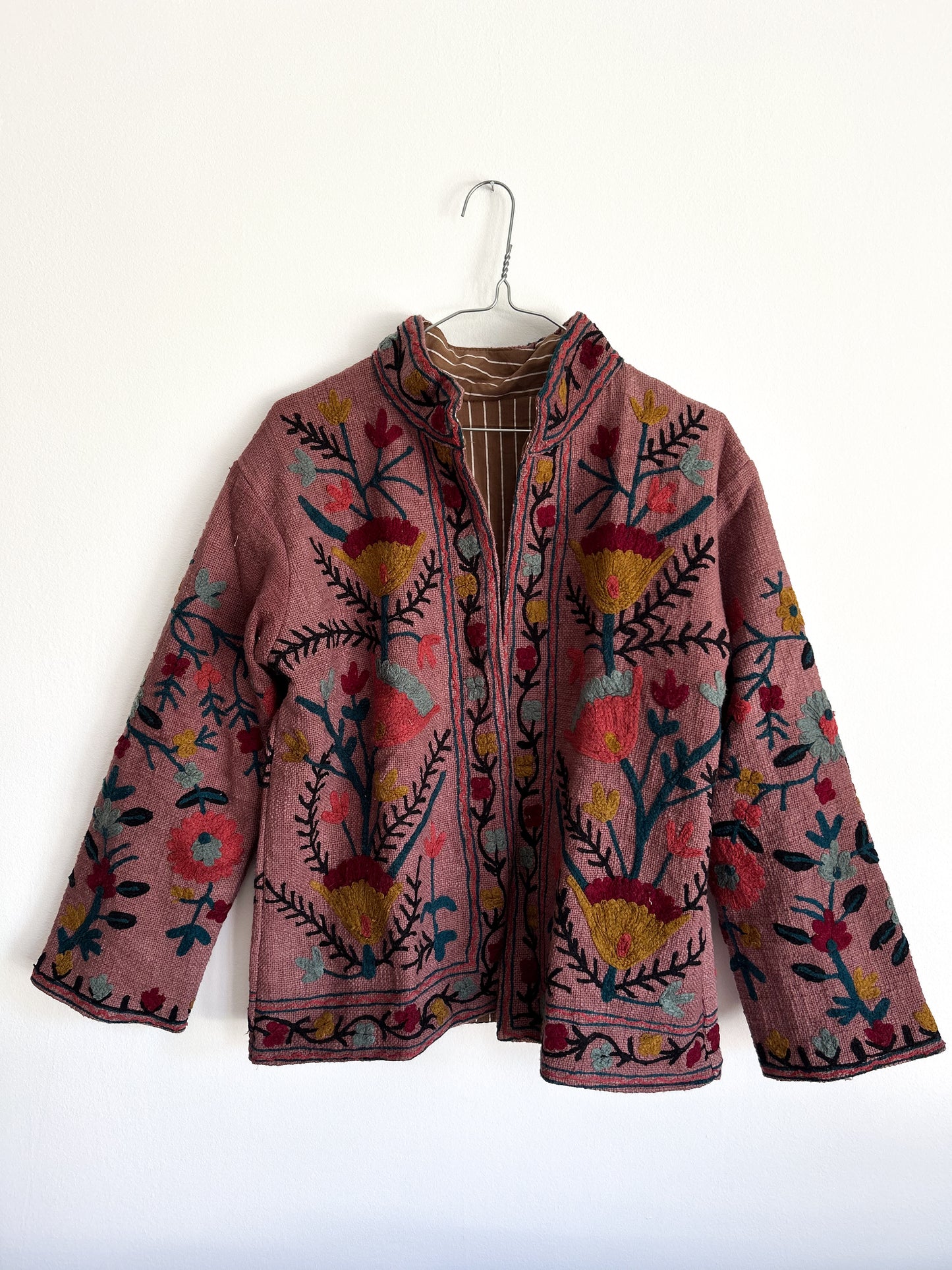 Suzani jacket - wild flower orange