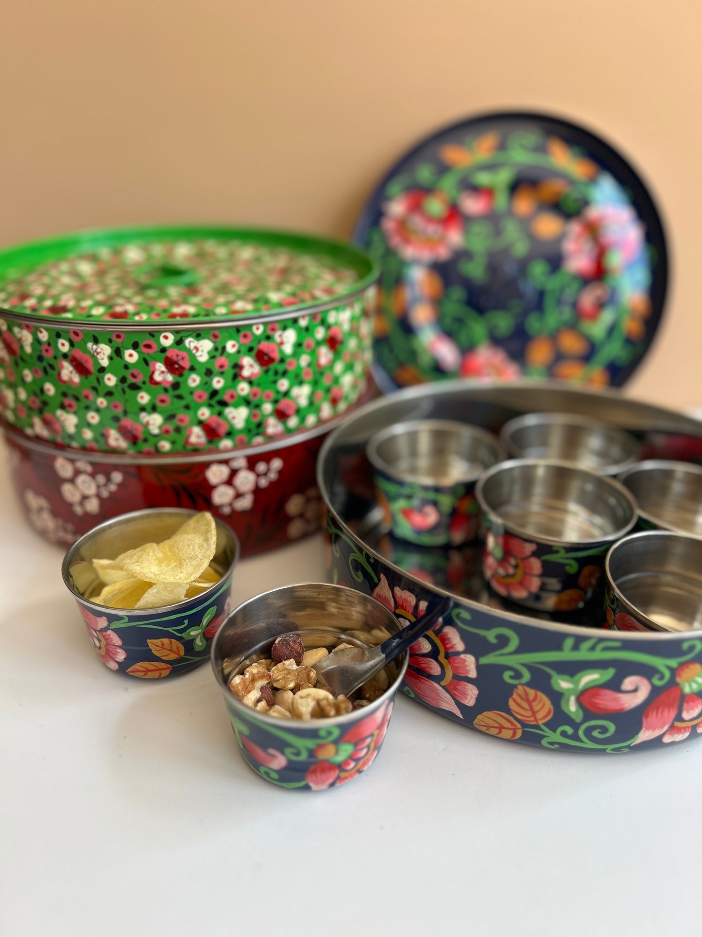 Traditional spice box – green