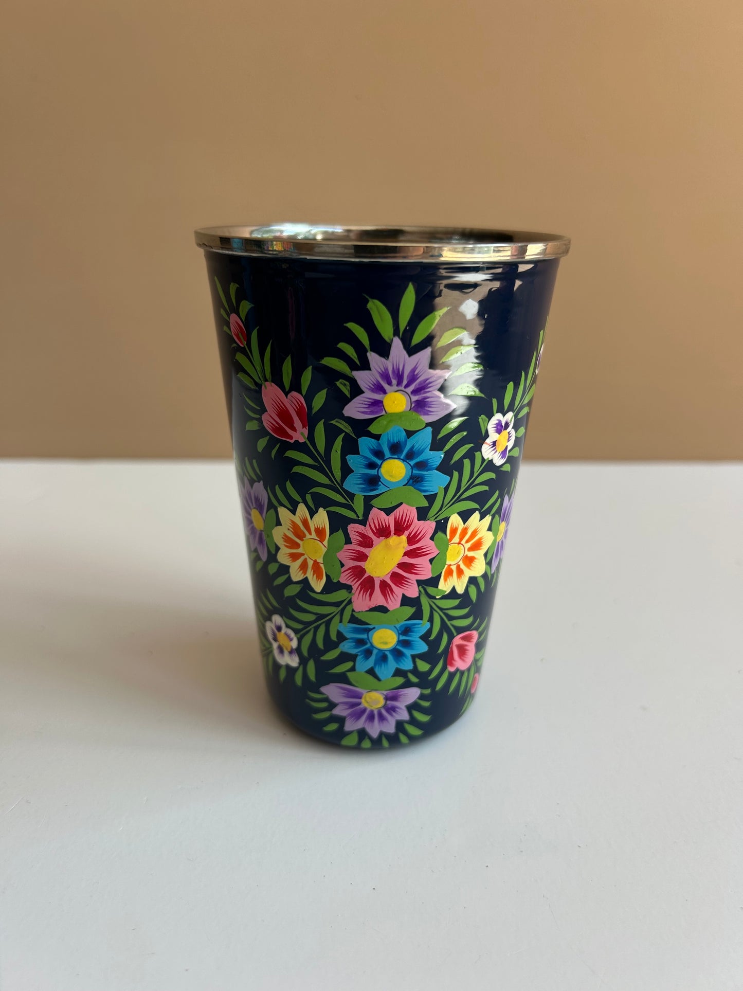 Cup - Dark blue flower 2