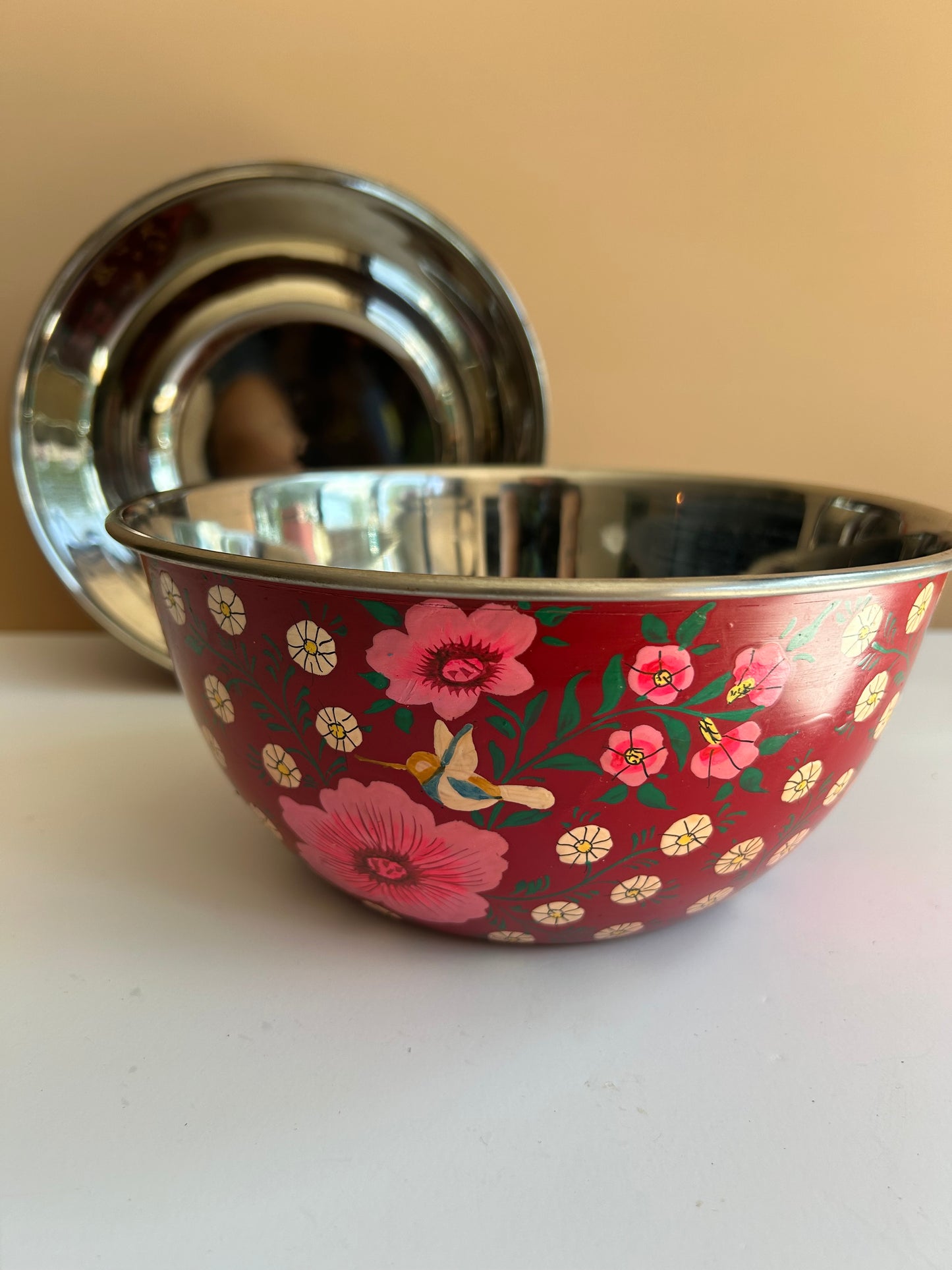 Bowl - Red Flower Bird