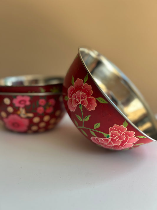 Bowl - red flower