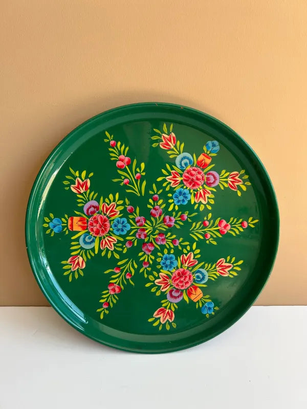 Serving tray – green bouquet
