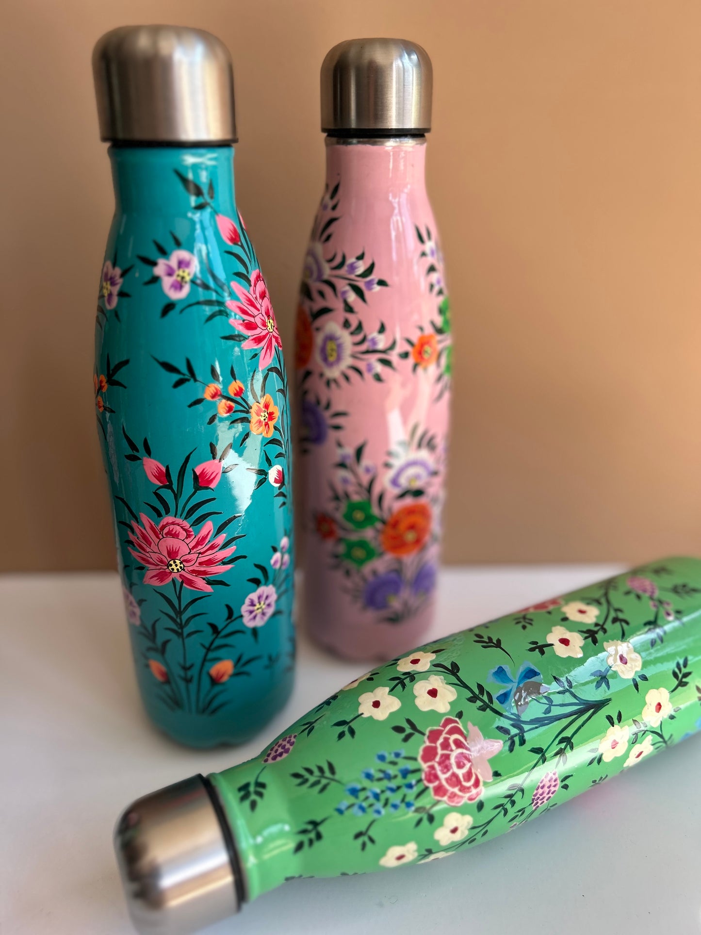 Water bottle - Blue bouquet