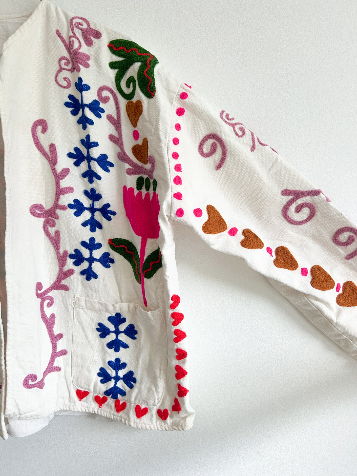 Suzani jacket - white