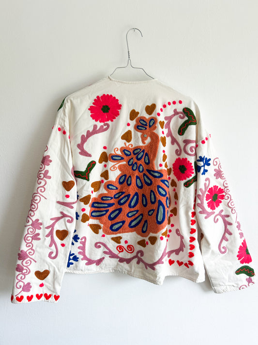 Suzani jacket - white