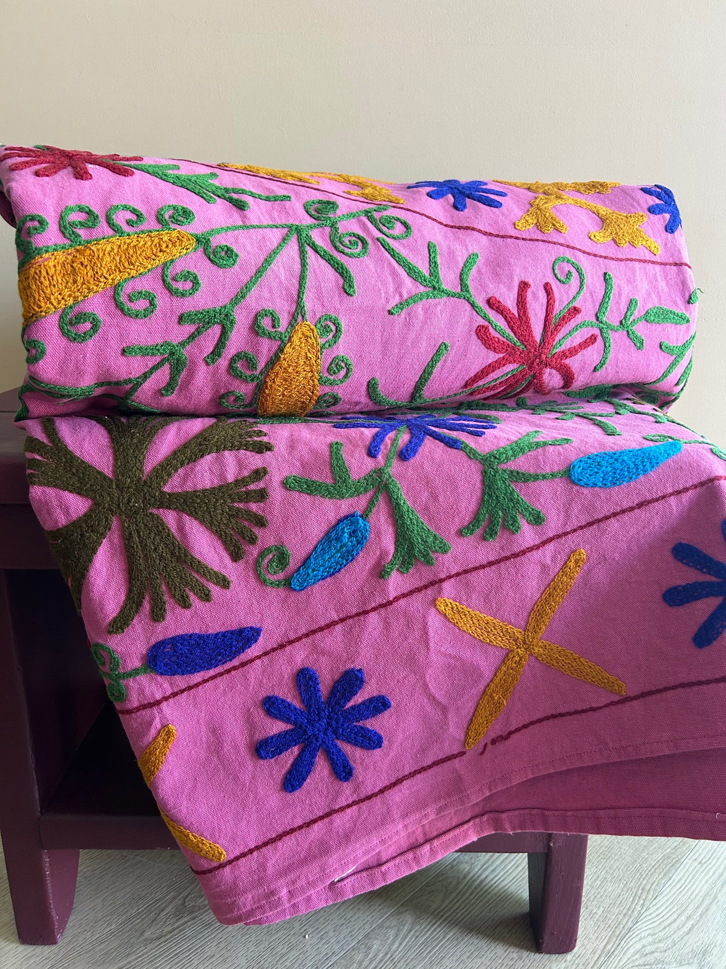 Suzani kleed/sprei - pink summer