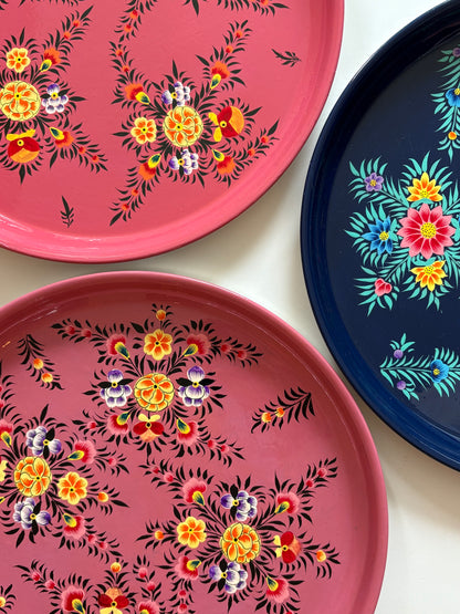 Serving tray – pink garden