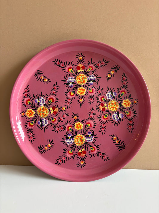 Serving tray – pink garden