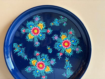 Serving tray – blue flowers