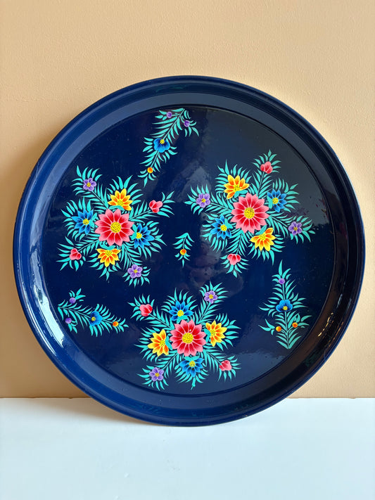 Serving tray – blue flowers