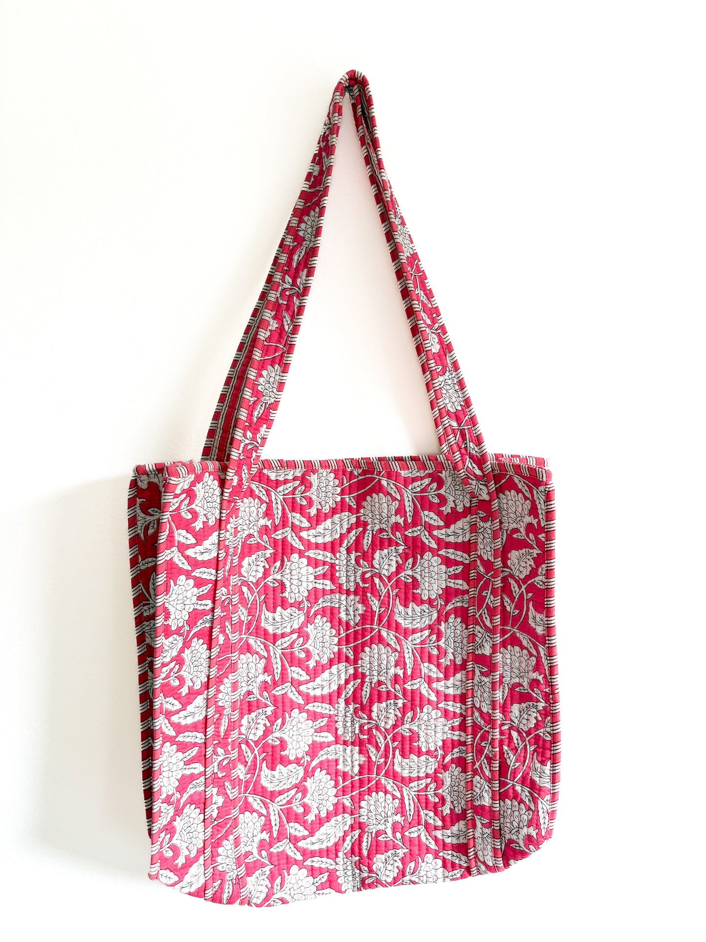 Mom tote bag - pink garden
