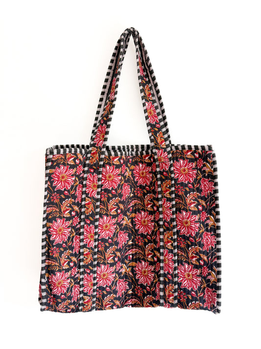 Tote bag - dark Indian garden 