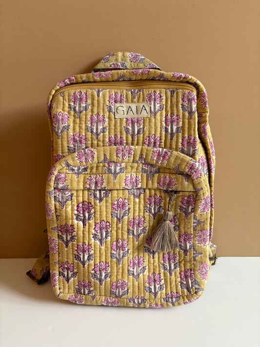 Kids backpack - yellow flower