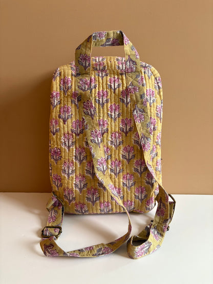 Kids backpack - yellow flower