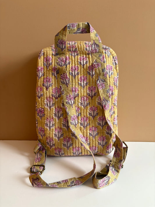 Kids backpack - yellow flower