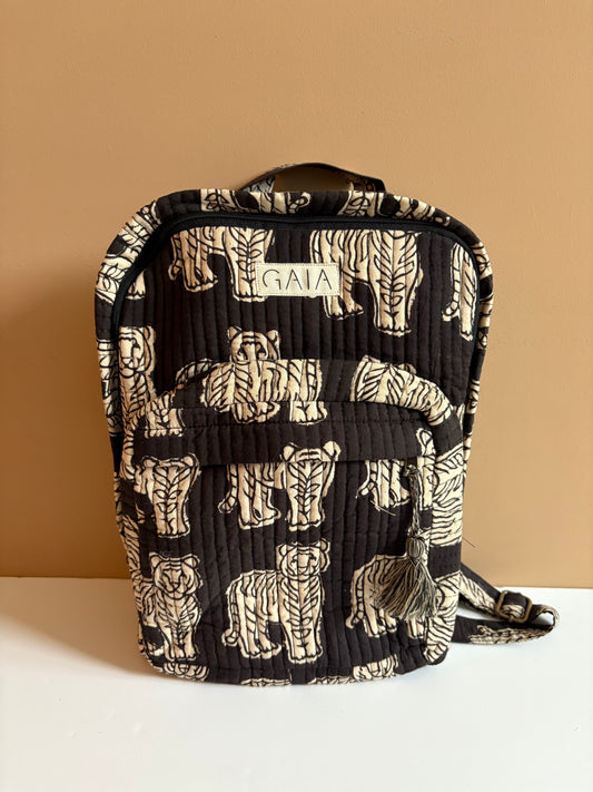 Kids backpack - black tiger