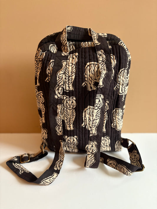 Kids backpack - black tiger