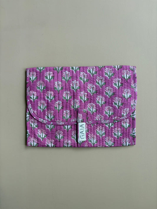 Changing mat - bright purple flower