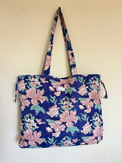 Beach bag - blue floral