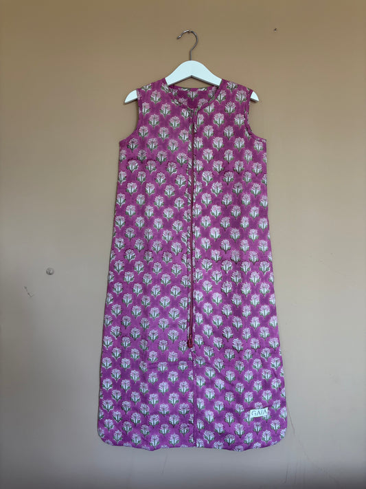 Sleeping bag - bright purple flower