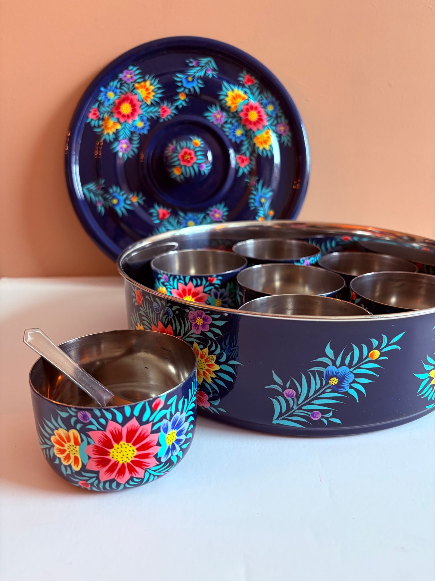 Traditional spice box big – blue