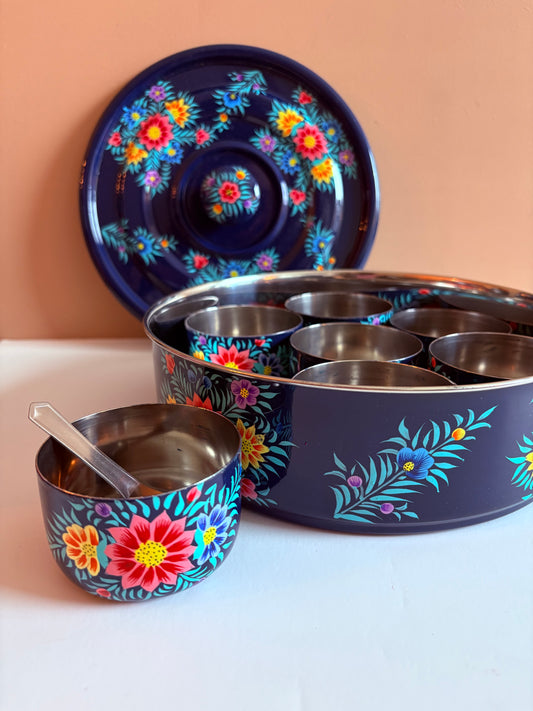 Traditional spice box big – blue