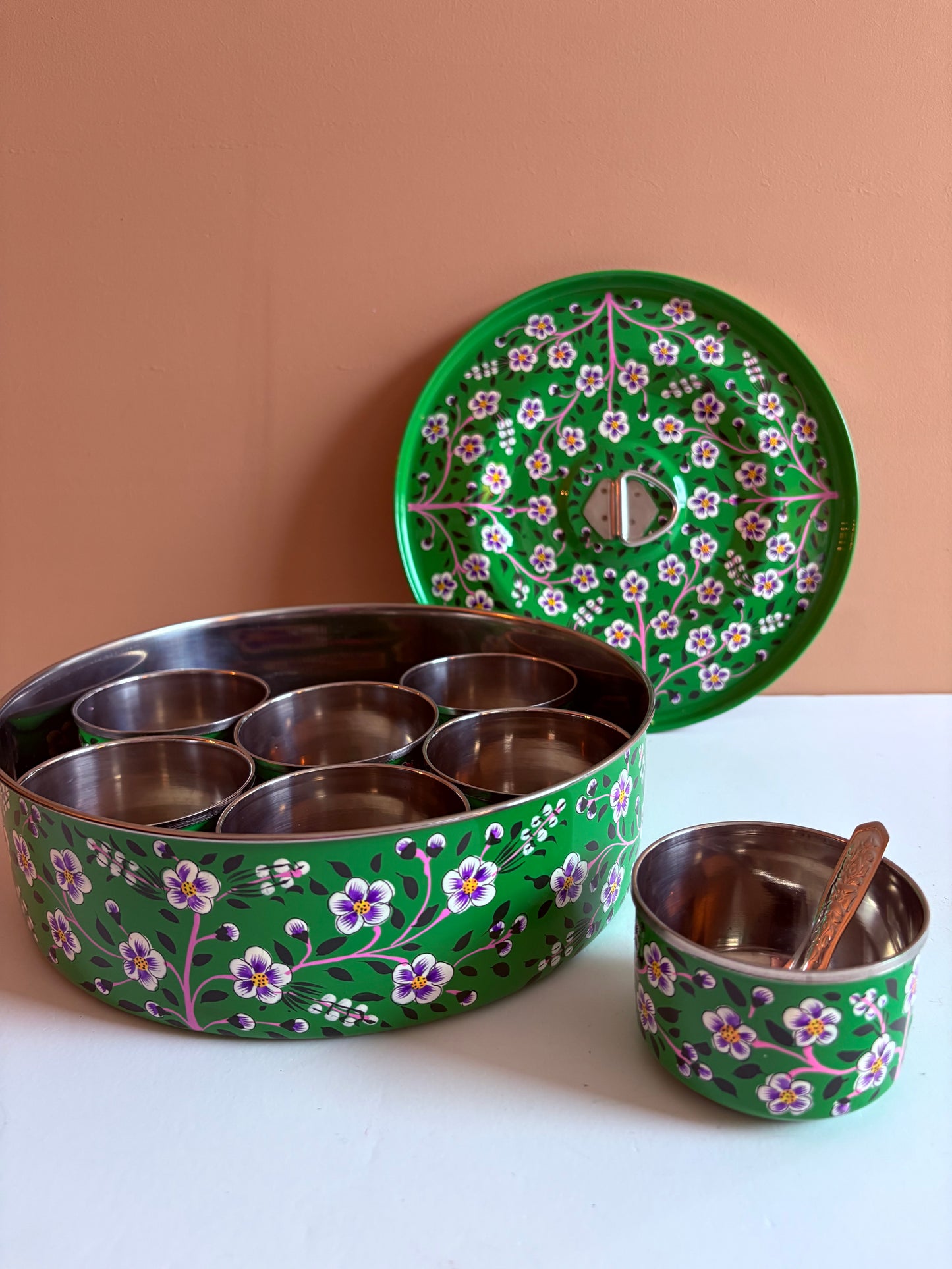 Traditional spice box big – green