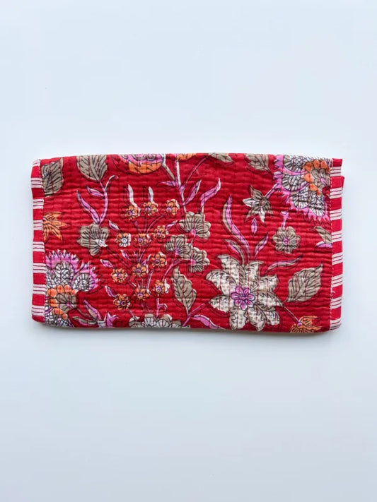 Diaper pouch - wildflower red