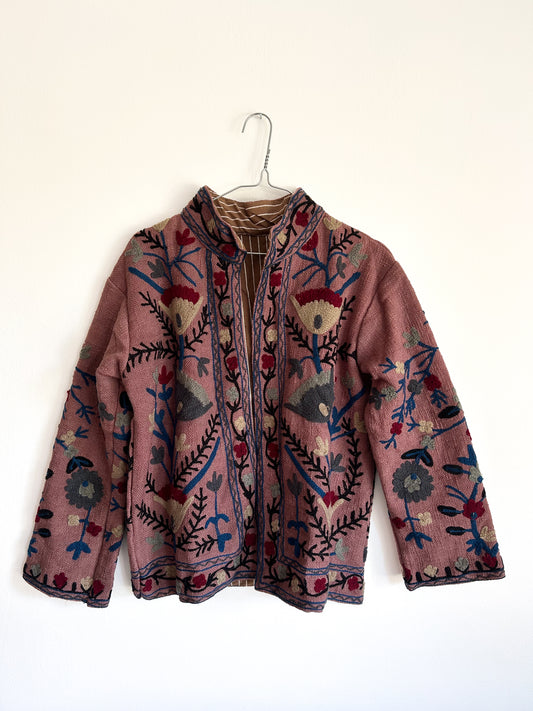 Suzani jacket - wild flower blue