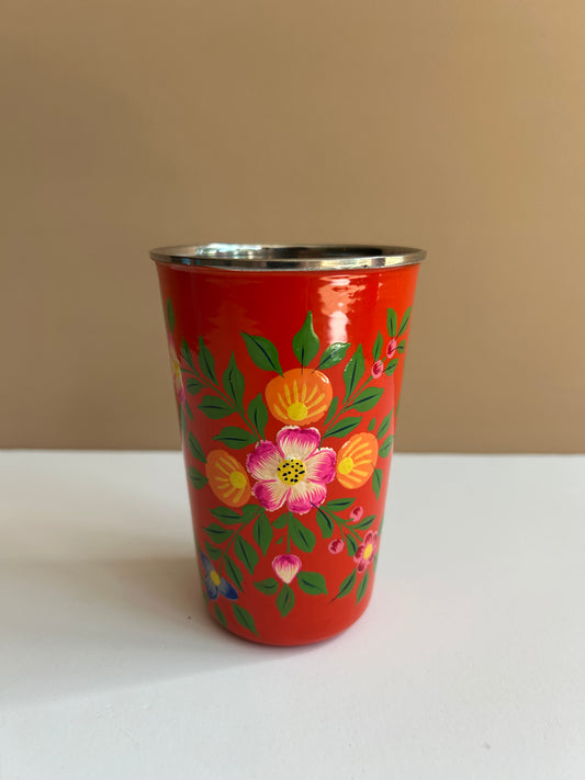 Cup - Orange flower 