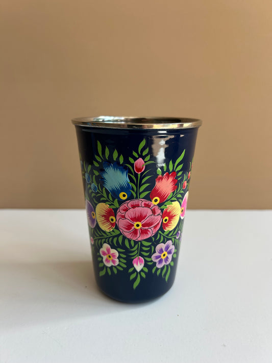 Cup - Dark blue flower 2 
