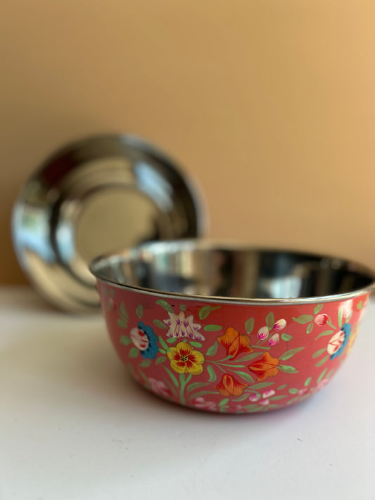 Bowl – Dark Pink Flower