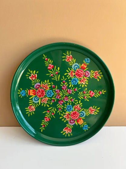 Serving tray – green bouquet