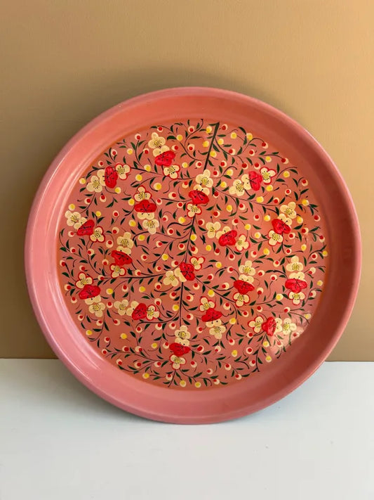 Serving tray – pink garden