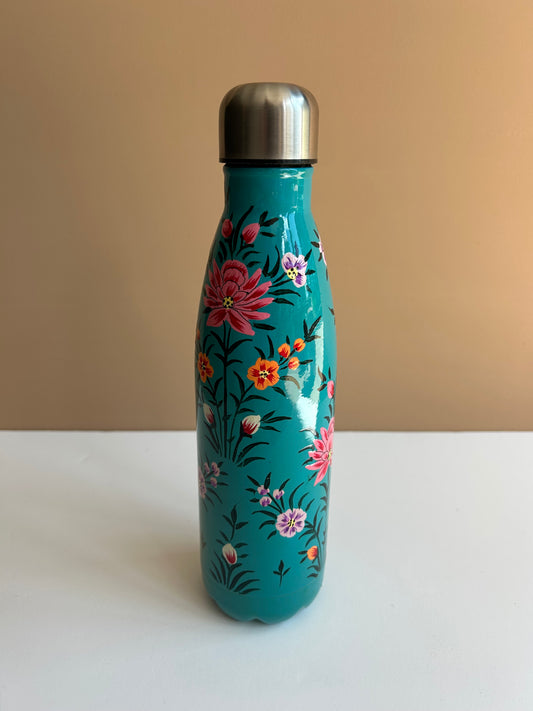 Water bottle - Blue bouquet
