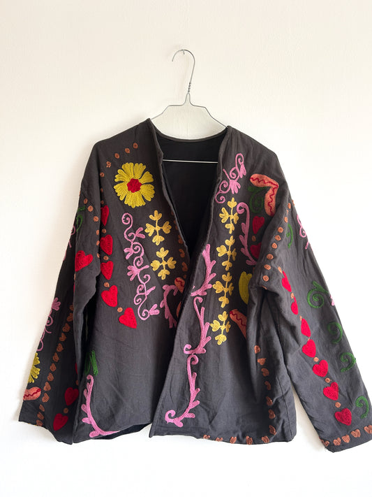 Suzani jacket - anthracite