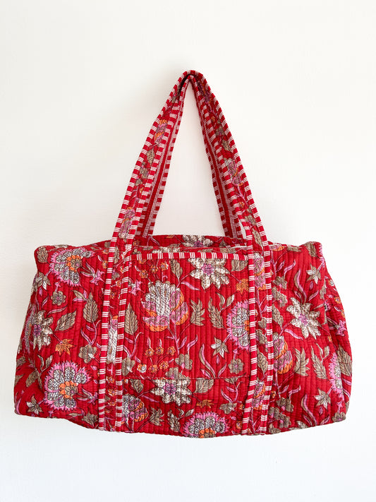 Duffelbag - red wildflower